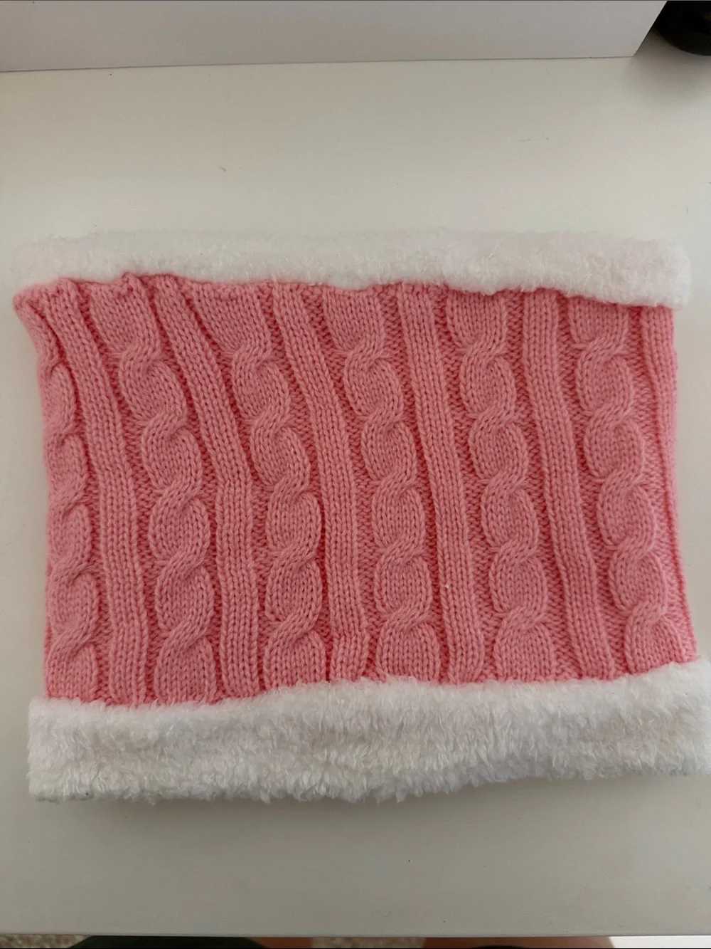 Kids Pink Knit Beanie, Scarf & Gloves Set